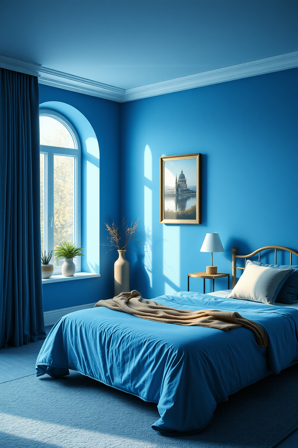 Blue Curtains for a Soft 