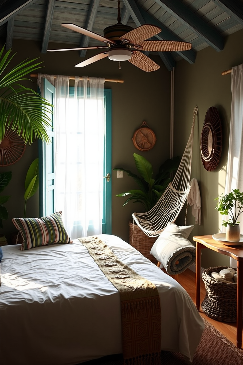 5 Inspiring Caribbean Style Bedroom Ideas for a Tropical Escape - 4. Create a Relaxing Nook: Hammocks and Lounge Areas