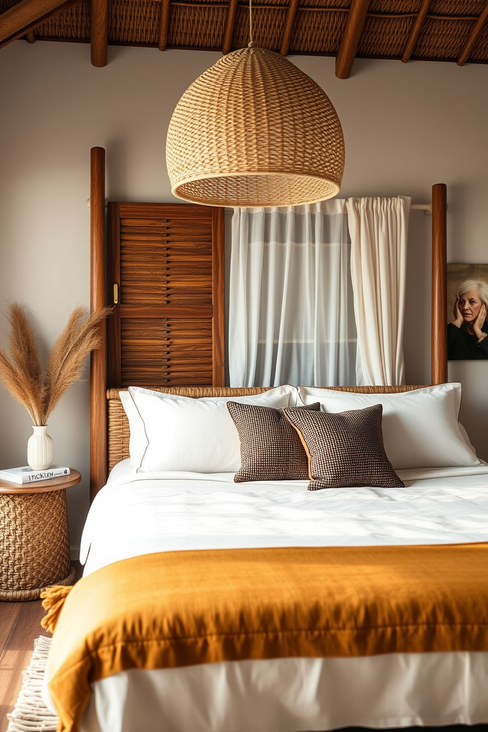 5 Inspiring Caribbean Style Bedroom Ideas for a Tropical Escape - 2. Incorporate Natural Textures: Wood and Woven Elements