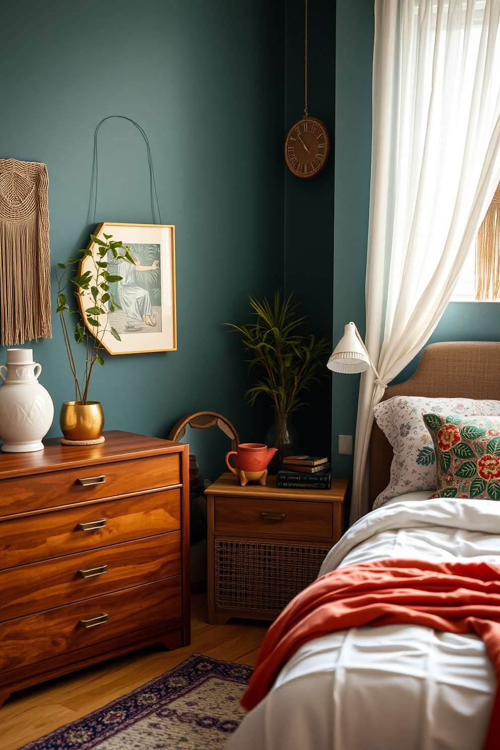 10 Dreamy Ideas to Create Your Perfect Boho Style Bedroom - 5. Unique Furniture: Mixing Vintage Finds with Modern Pieces