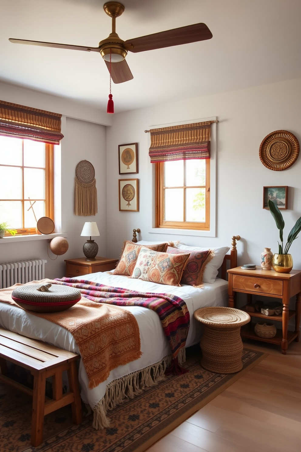 10 Dreamy Ideas to Create Your Perfect Boho Style Bedroom - 9. Global Influences: Integrating Decor Inspired by Different Cultures