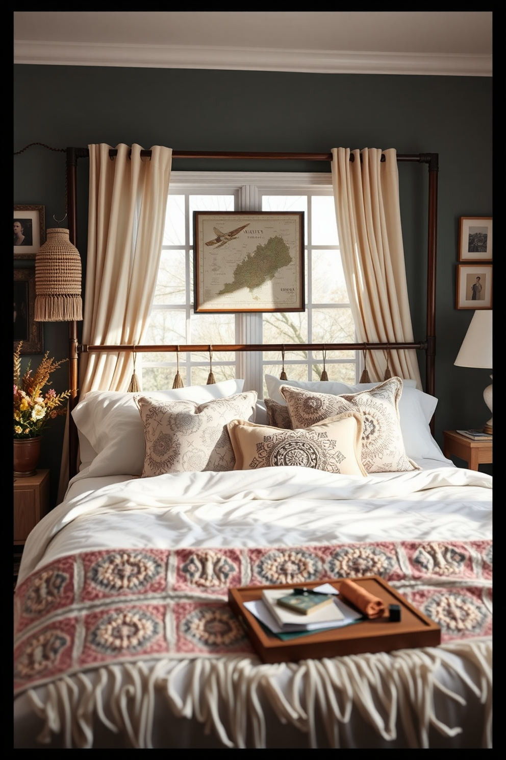 10 Dreamy Ideas to Create Your Perfect Boho Style Bedroom - 10. Personal Touches: Showcasing Travel Memories and Artifacts in Your Design