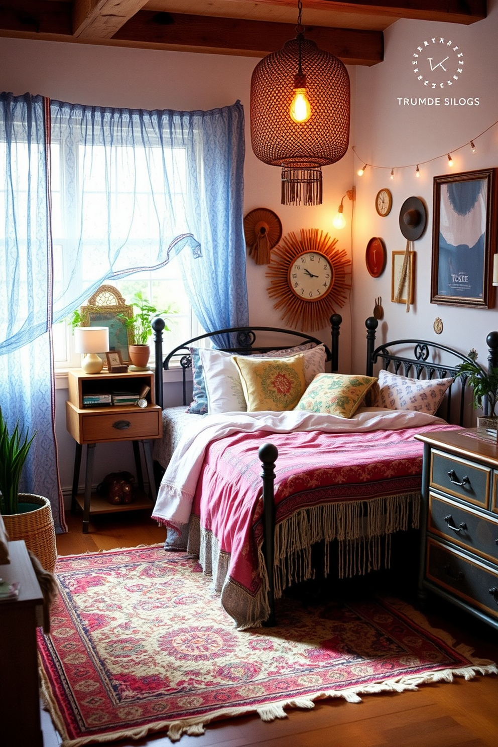 10 Dreamy Boho Bedroom Ideas for Trendy Teens - 7. Vintage Finds: Thrift Store Treasures
