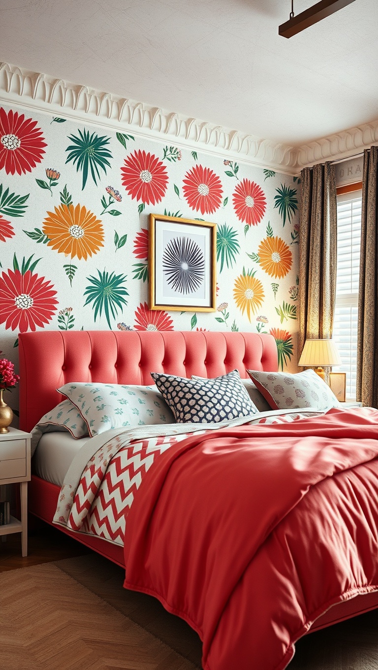 20 Artsy Creative Bedroom Ideas to Spark Your Imagination - 20. Playful Patterns: Mix and Match for a Fun Look