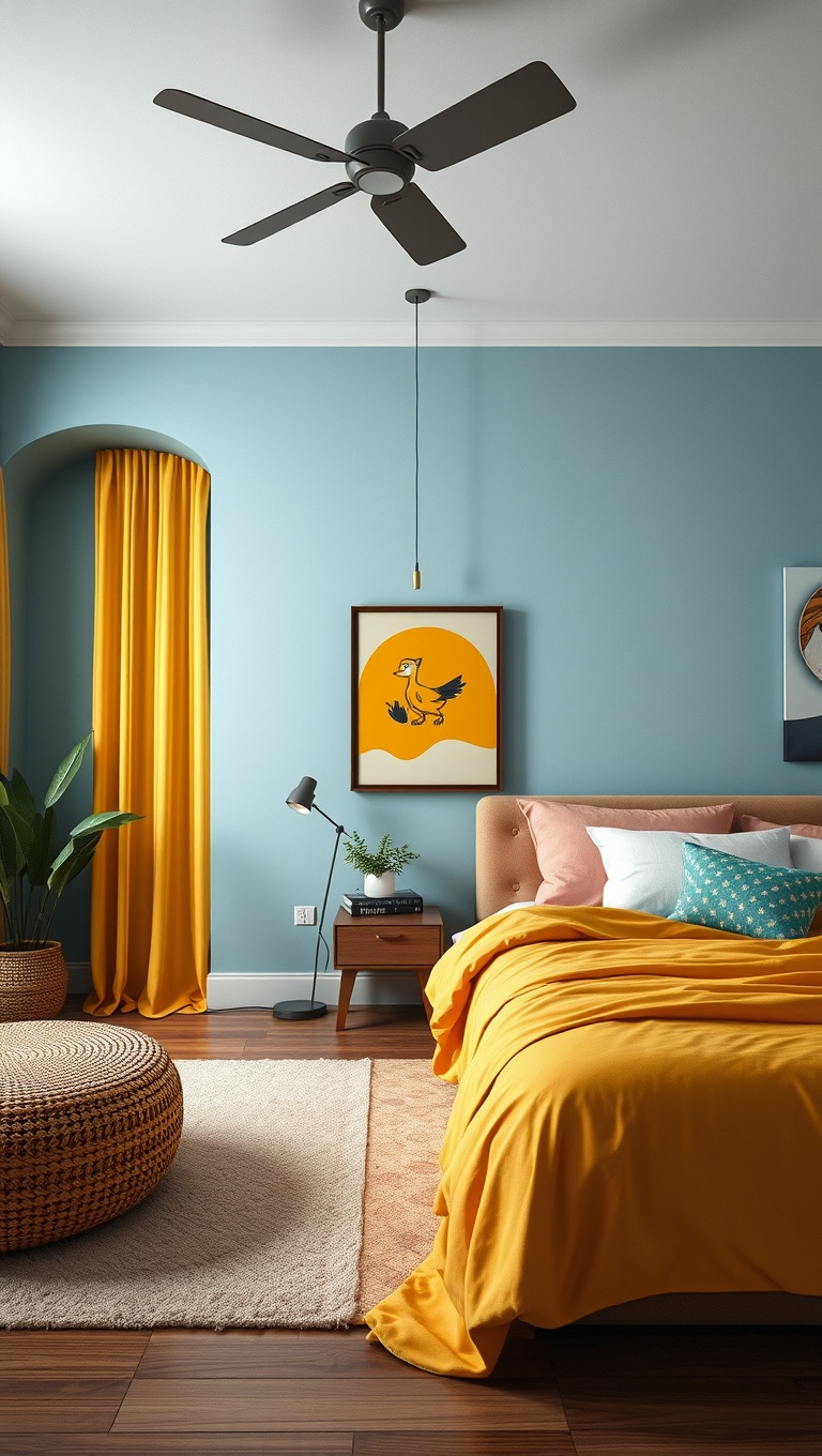 20 Artsy Creative Bedroom Ideas to Spark Your Imagination - 9. Creative Color Schemes: Bold Combinations to Inspire