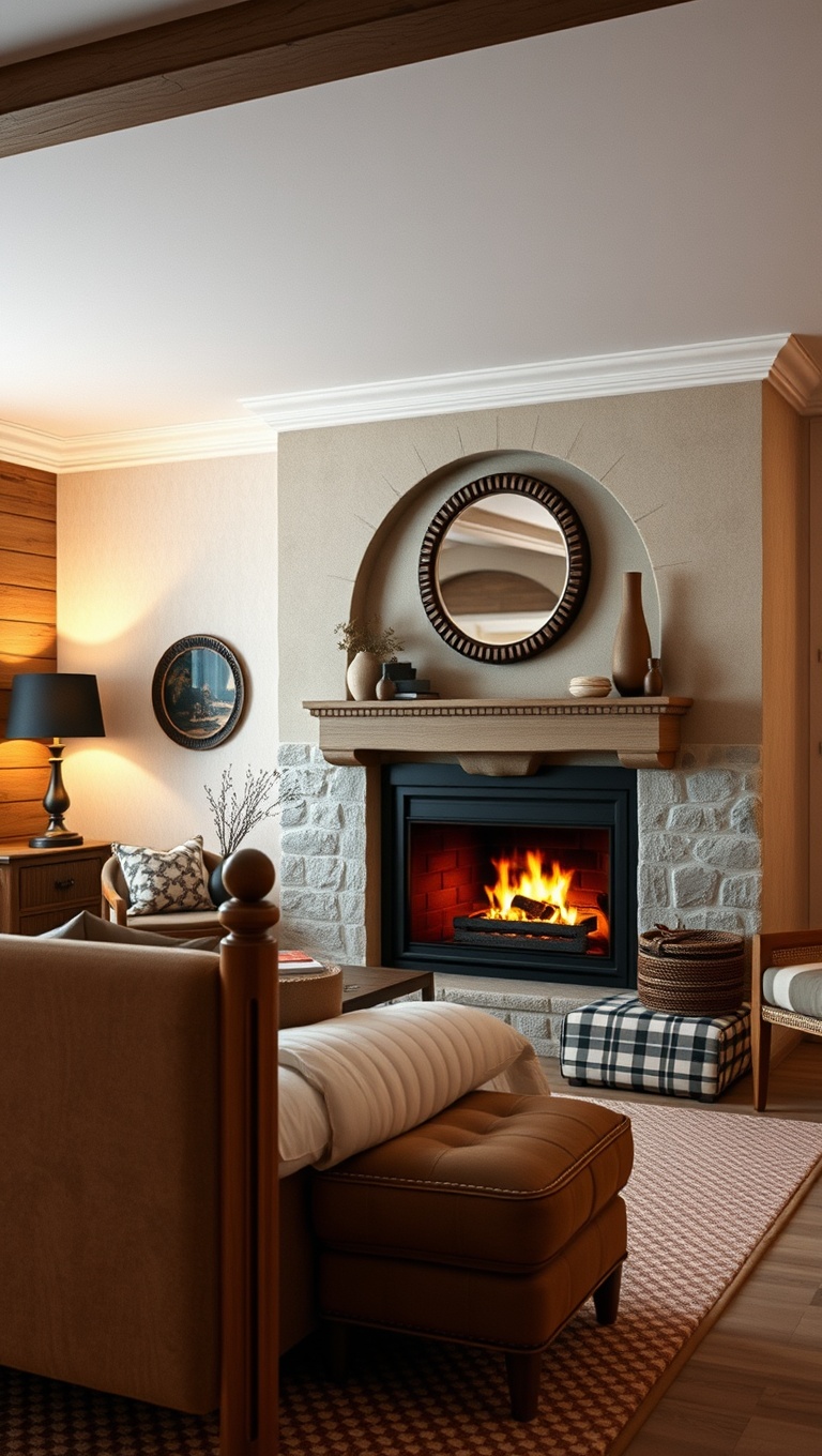 Cozy Up! 20 Fabulous Ideas for Chalet Style Bedrooms - 4. Statement Fireplaces: Create a Cozy Focal Point