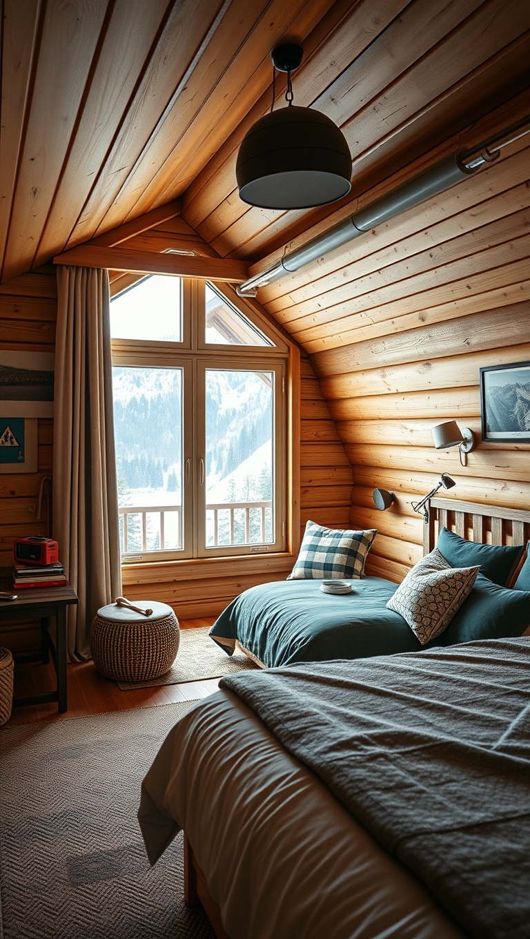 Cozy Up! 20 Fabulous Ideas for Chalet Style Bedrooms - 19. Travel-Inspired Decor: Share Your Adventures