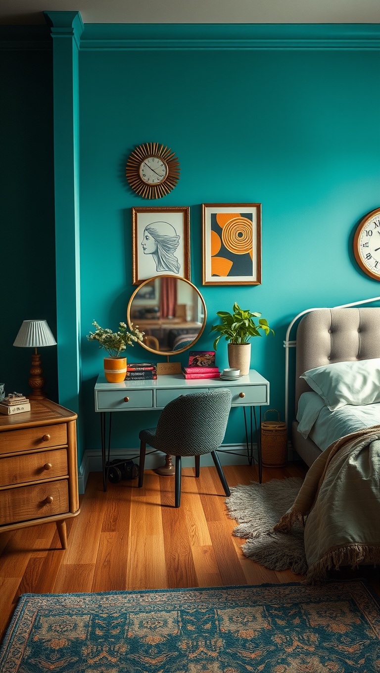 20 Chic Vintage Glam Bedroom Ideas to Transform Your Space - Retro Furniture: Mix Old with New