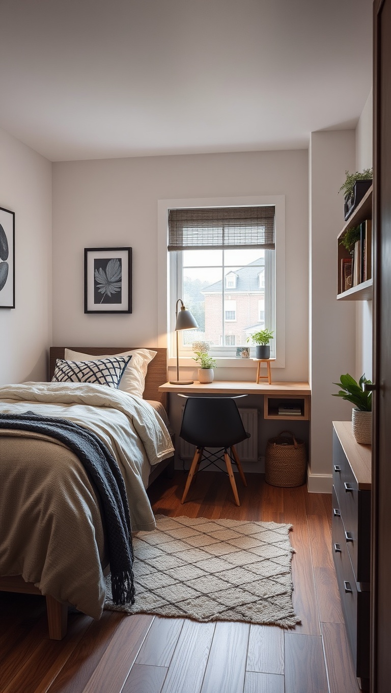 20 Creative Ideas for Stylish Compact Studio Bedrooms - 3. Create a Cozy Reading Nook