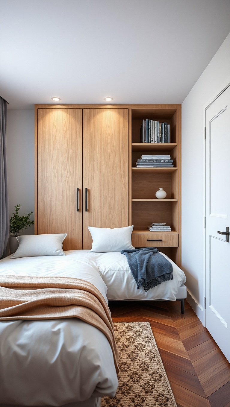 20 Creative Ideas for Stylish Compact Studio Bedrooms - 5. Invest in a Murphy Bed for Flexibility