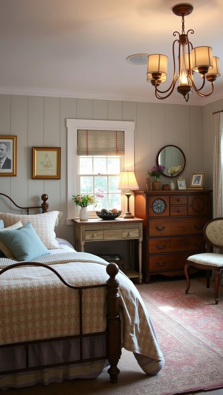 20 Charming Ideas for Your Dream Country Cottage Bedroom - 3. Vintage Furniture Finds