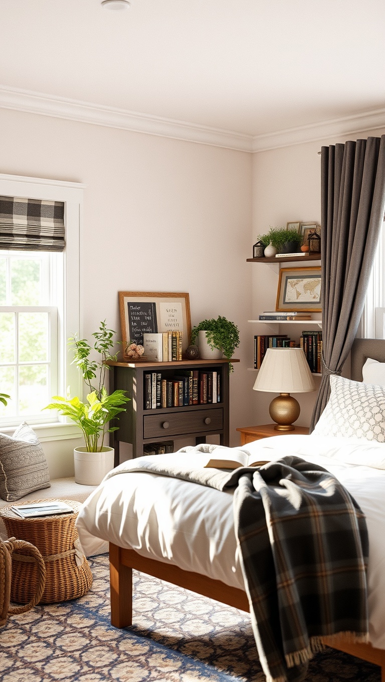 20 Charming Ideas for Your Dream Country Cottage Bedroom - 13. Cozy Reading Nooks