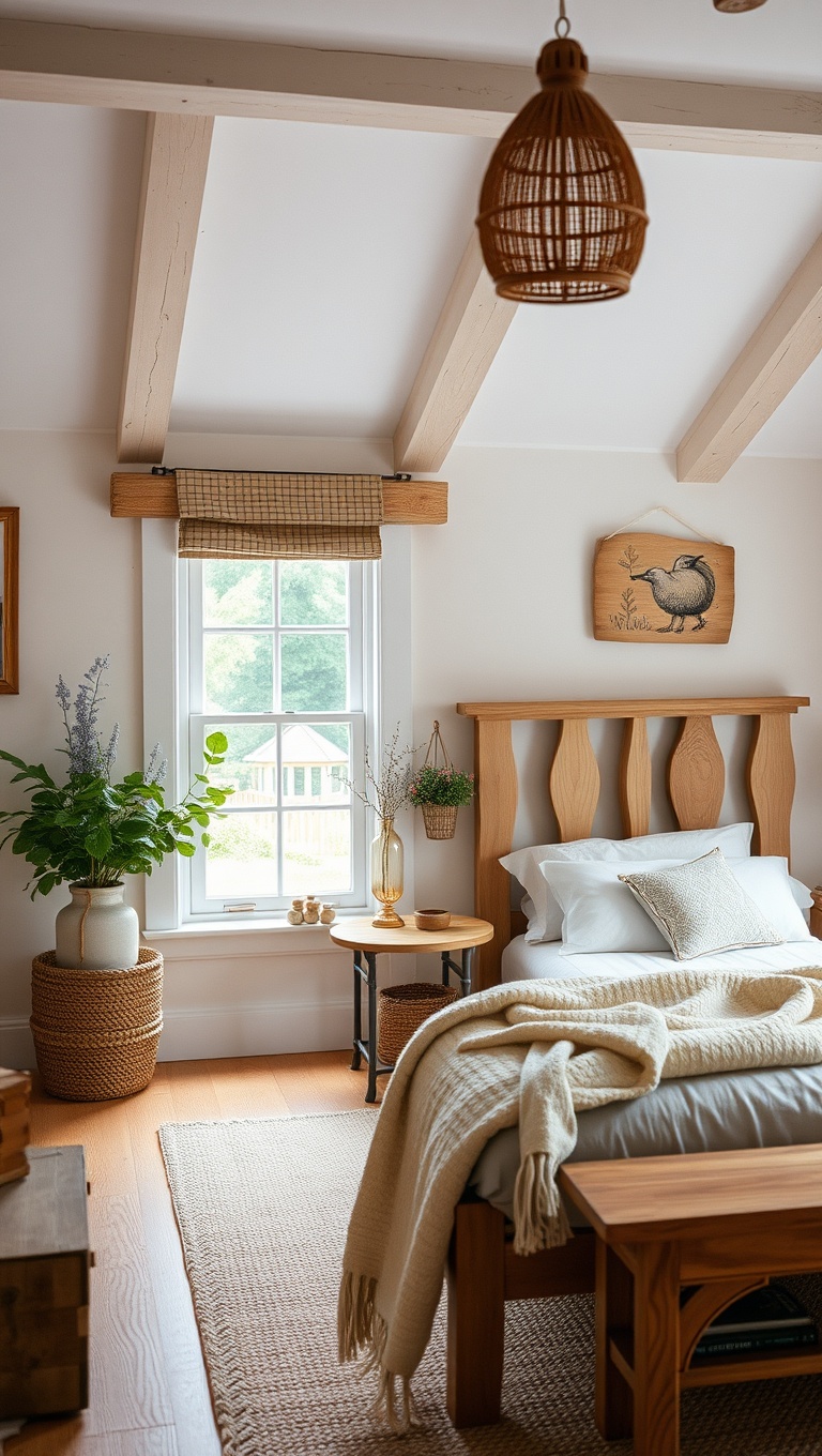 20 Charming Ideas for Your Dream Country Cottage Bedroom - 8. Nature-Inspired Decor
