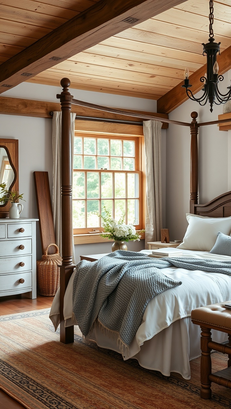 20 Charming Ideas for Your Dream Country Cottage Bedroom - 9. Farmhouse-Style Bedding