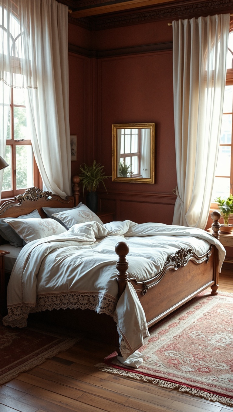 20 Whimsical Ideas to Create Your Dream Eclectic Vintage Bedroom - 10. Vintage Bedding: Sweet Dreams in Style