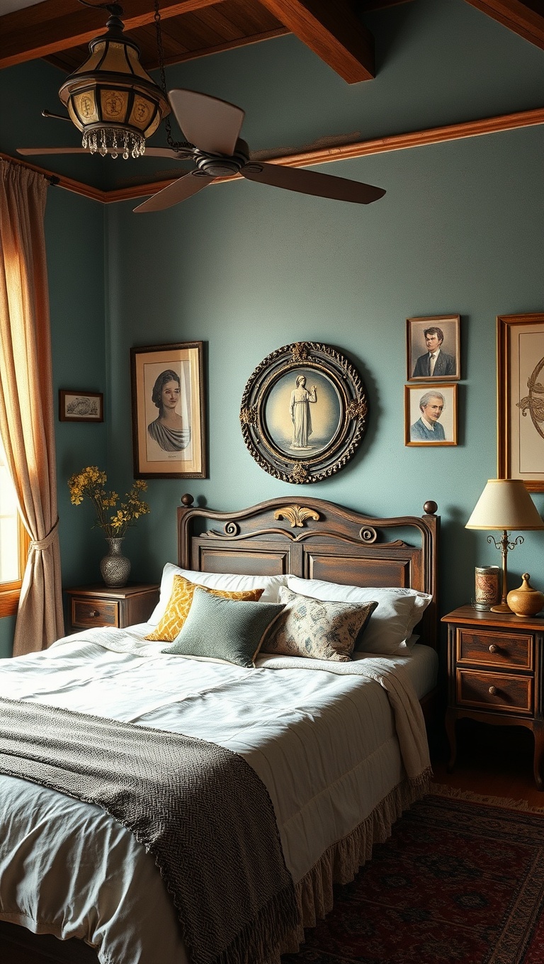 20 Whimsical Ideas to Create Your Dream Eclectic Vintage Bedroom - 9. Upcycled Decor: Repurpose with Style