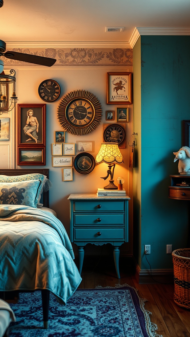 20 Whimsical Ideas to Create Your Dream Eclectic Vintage Bedroom - 13. Personal Treasures: Showcase Your Story