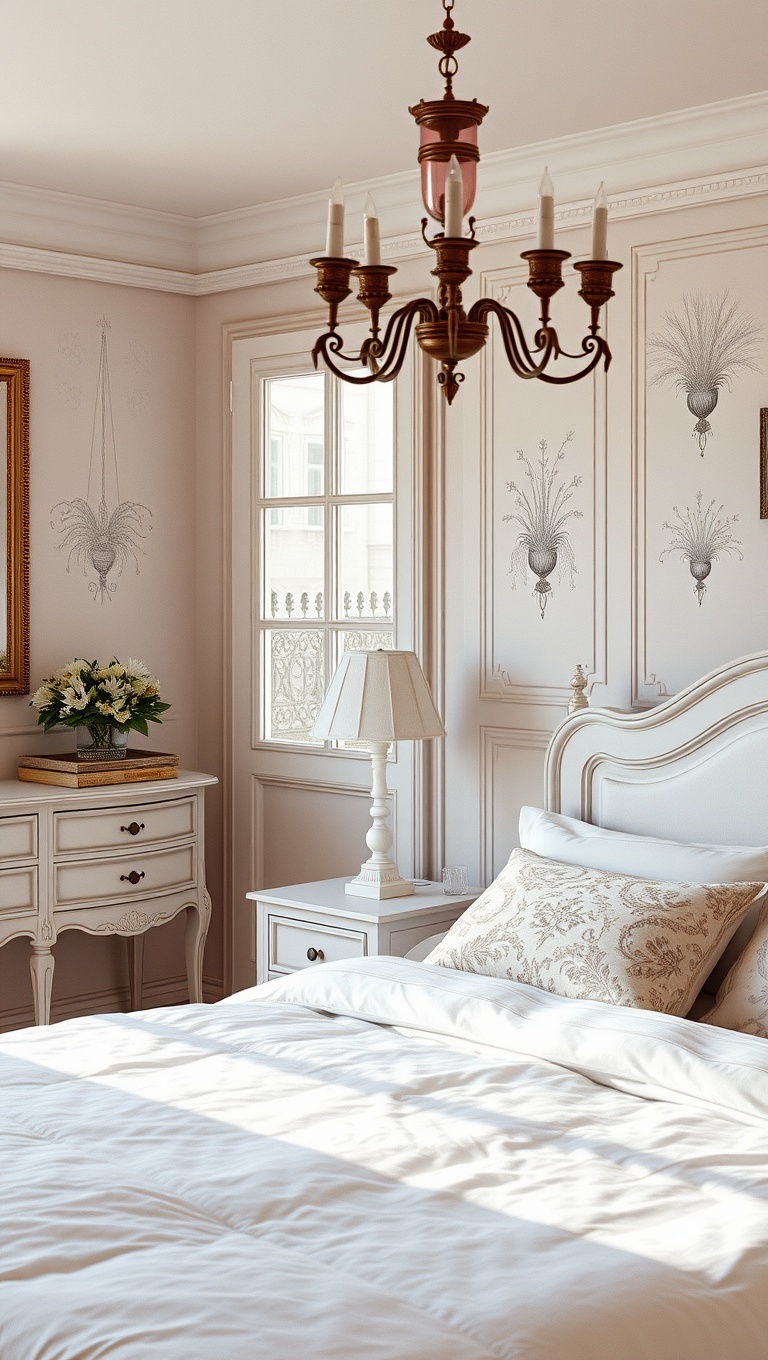 20 Charming Ideas for French Country Style Bedrooms - 17. Soft Lighting: Create a Dreamy Atmosphere