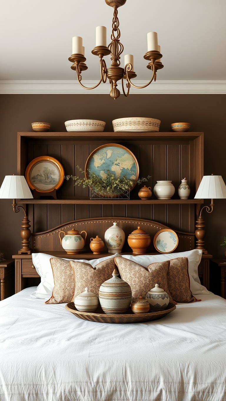 20 Charming Ideas for French Country Style Bedrooms - 19. Handcrafted Pottery: Artisan Charm