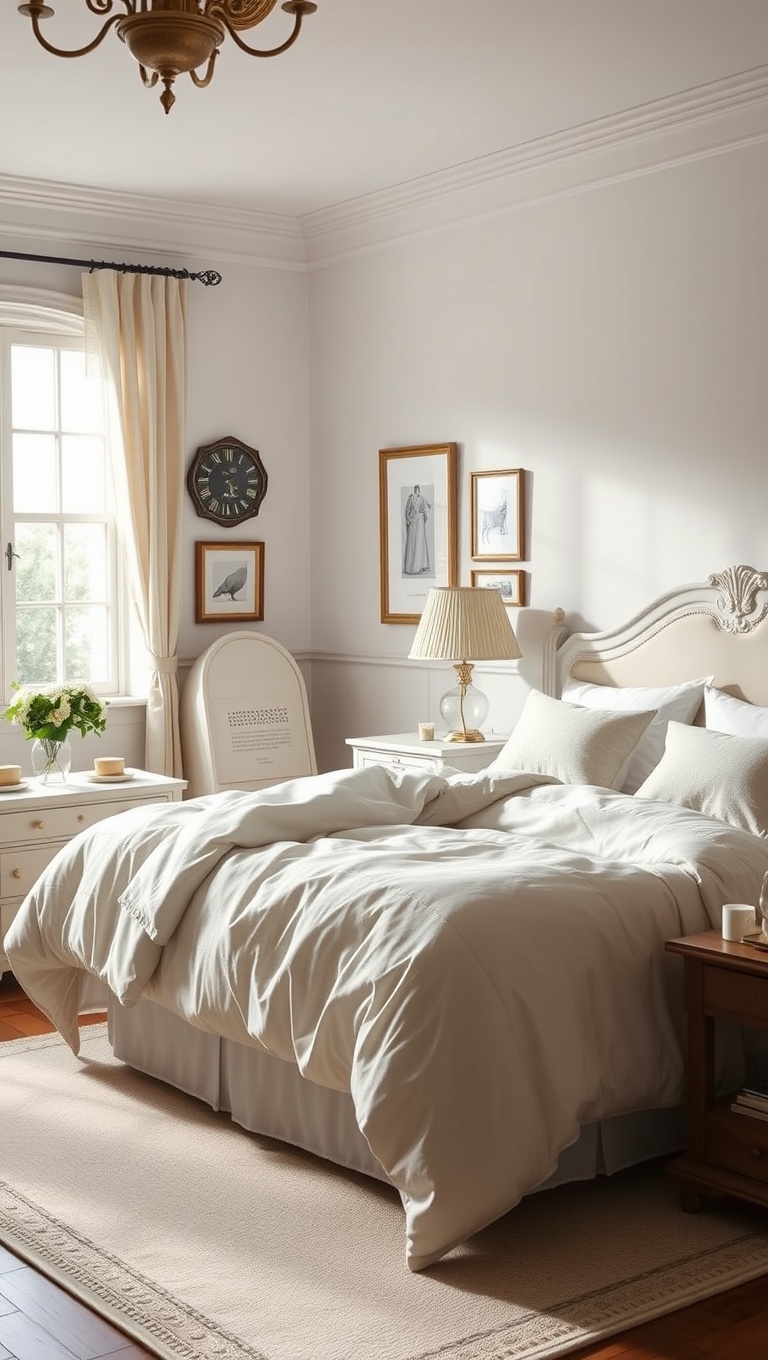20 Charming Ideas for French Country Style Bedrooms - 3. Cozy Linen Bedding: Luxurious Comfort