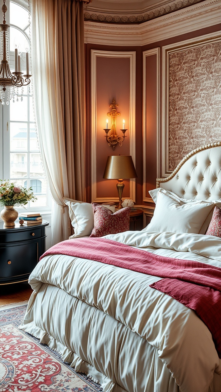 20 Glamorous Hollywood Style Bedroom Ideas to Transform Your Space - 7. Layered Bedding: Create Depth with Textures