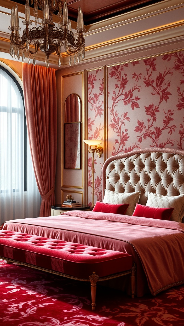 20 Glamorous Hollywood Style Bedroom Ideas to Transform Your Space - 2. Velvet Touch: Plush Fabrics for a Luxe Feel