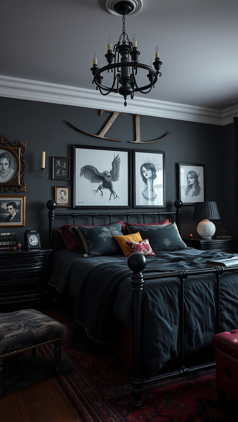 20 Spooktacular Ideas for Your Gothic Style Bedroom - Eclectic Art Displays