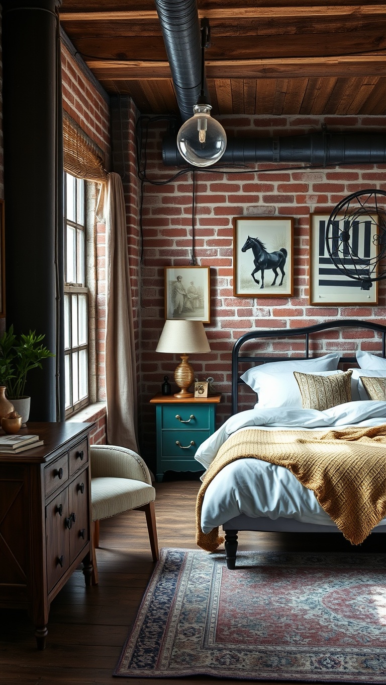20 Inspiring Ideas to Create Your Dream Industrial Chic Bedroom - Vintage Furniture Finds to Treasure
