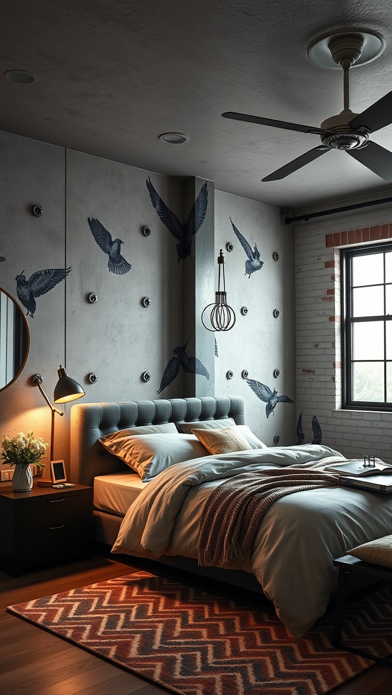 20 Inspiring Ideas to Create Your Dream Industrial Chic Bedroom - Metallic Accents to Shine Bright