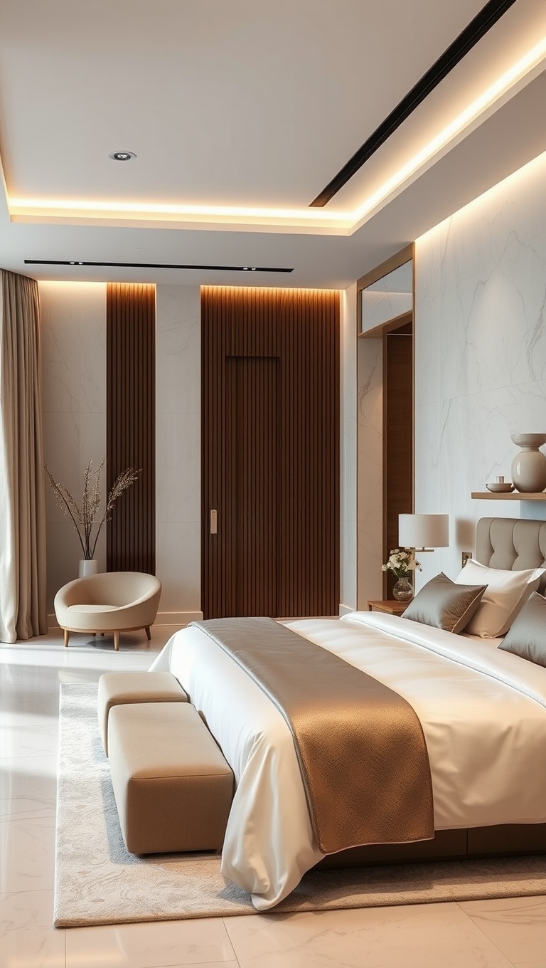 20 Dreamy Ideas to Transform Your Bedroom into a Luxury Spa Retreat - 9. Elegant Furniture: Choose Minimalist Pieces with Clean Lines