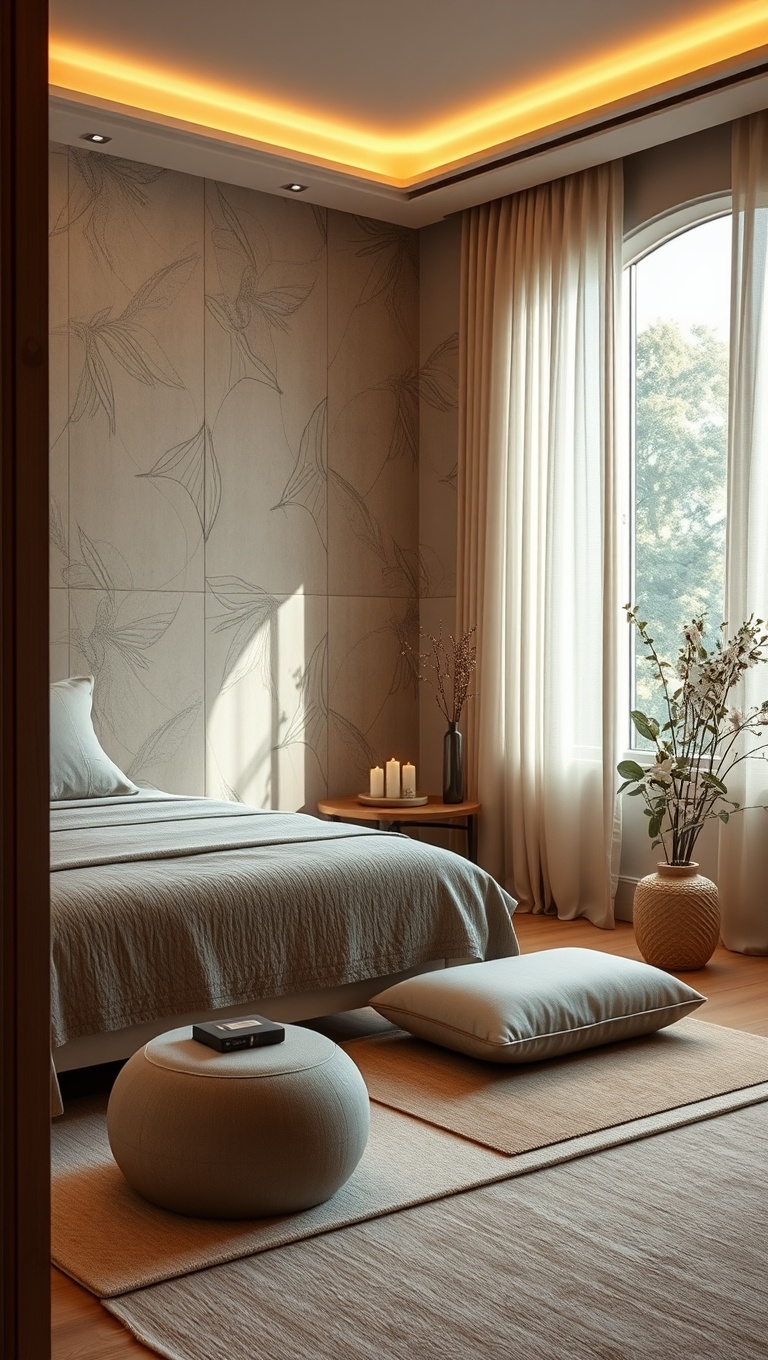 20 Dreamy Ideas to Transform Your Bedroom into a Luxury Spa Retreat - Meditation Corner: Dedicate a Space for Mindfulness Practices