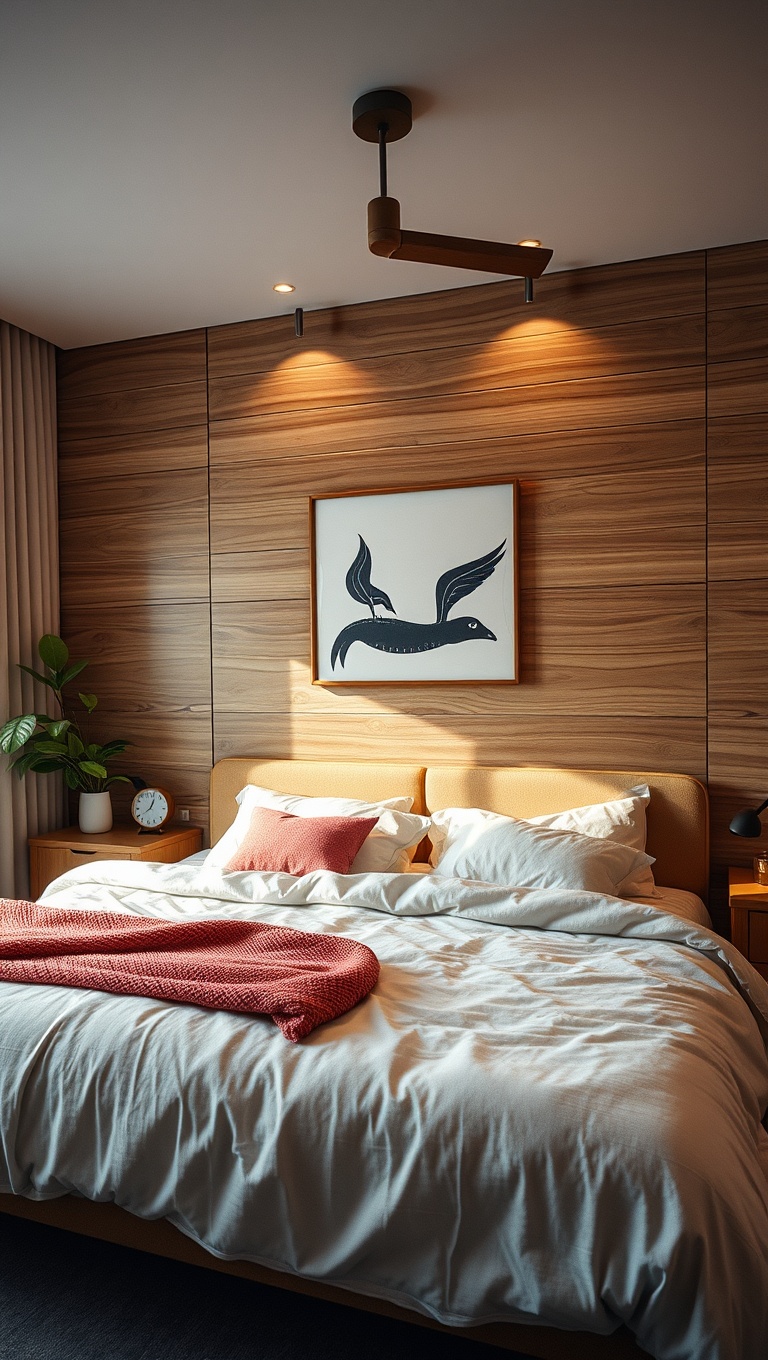 20 Fabulous Ideas to Make Your Mid-Century Modern Bedroom Shine! - 3. Layer Textures for Coziness