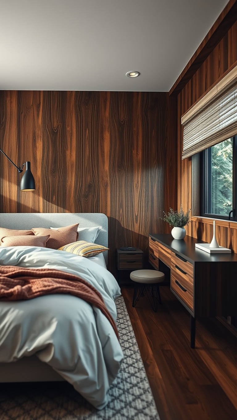 20 Fabulous Ideas to Make Your Mid-Century Modern Bedroom Shine! - 5. Incorporate Wood Accents