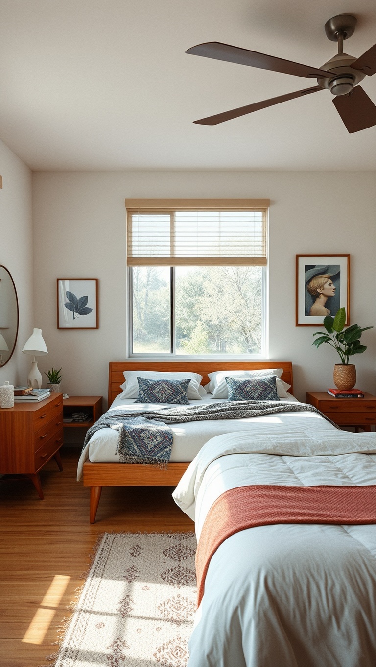 20 Fabulous Ideas to Make Your Mid-Century Modern Bedroom Shine! - 8. Mix Vintage and Modern Decor