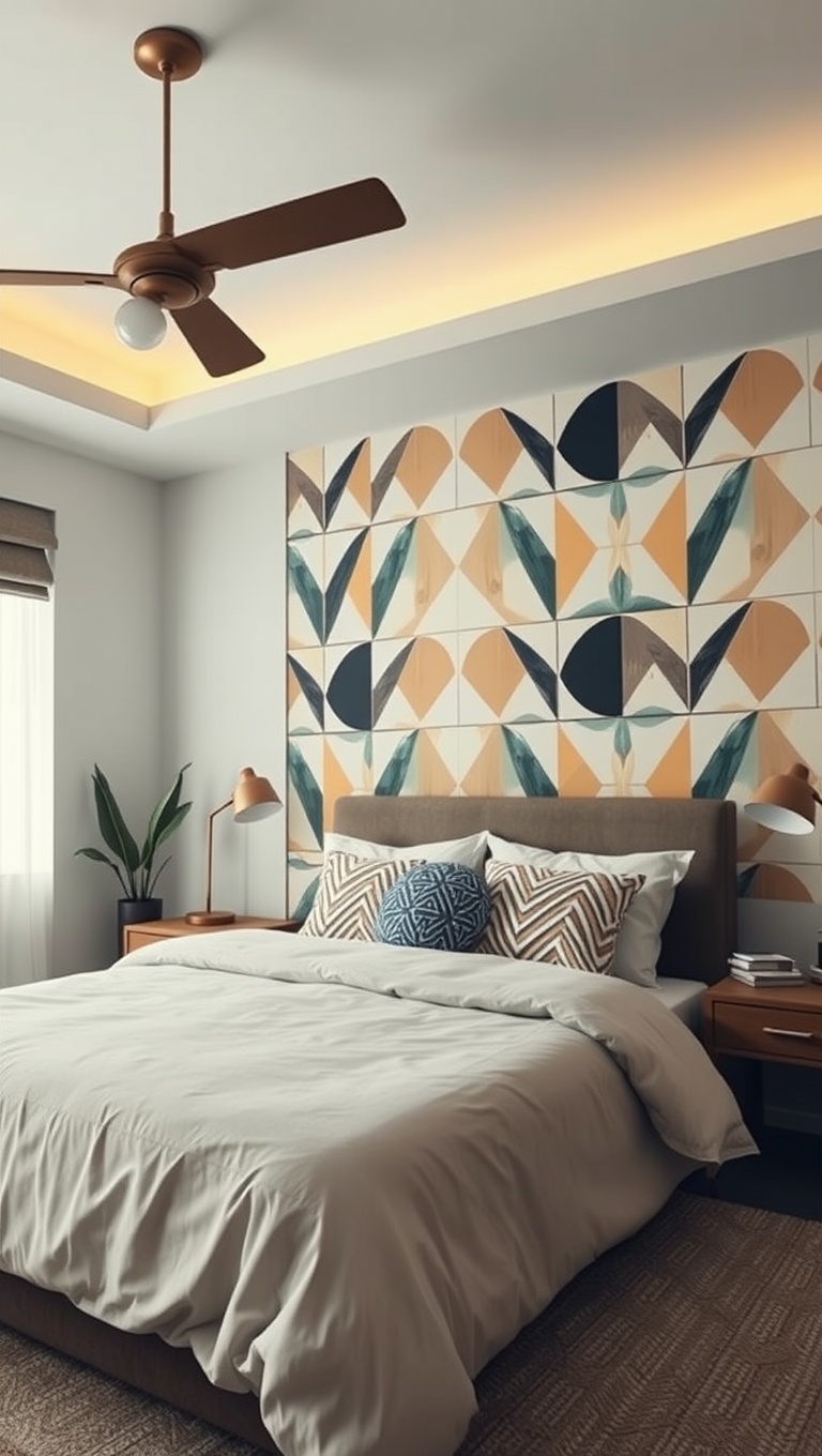 20 Fabulous Ideas to Make Your Mid-Century Modern Bedroom Shine! - 4. Add Geometric Patterns