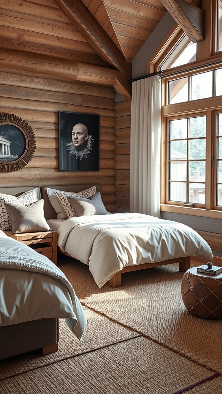 20 Cozy and Charming Ideas for Mountain Lodge Bedrooms - 15. Chic Storage Solutions: Keep Things Tidy and Stylish