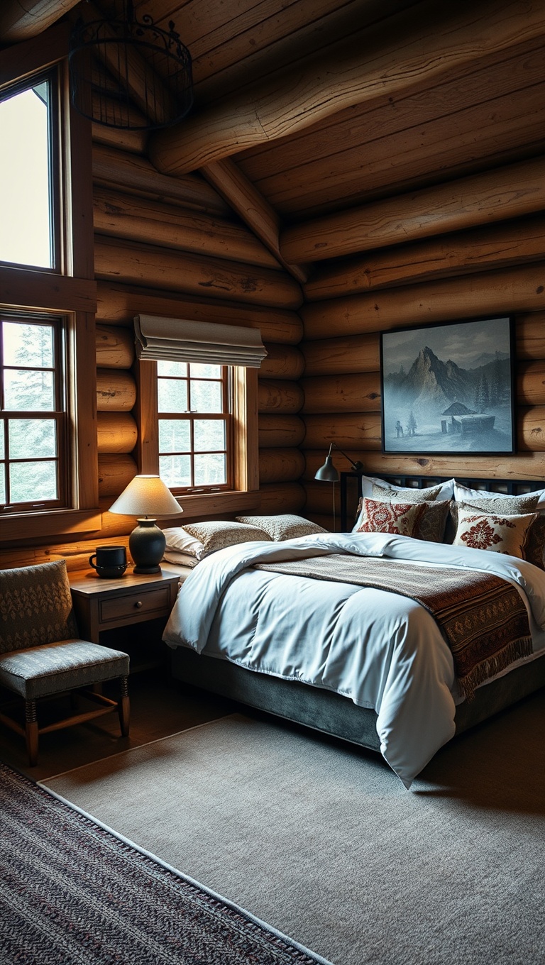 20 Cozy and Charming Ideas for Mountain Lodge Bedrooms - 12. Whimsical Lighting: Choose Fixtures that Spark Joy