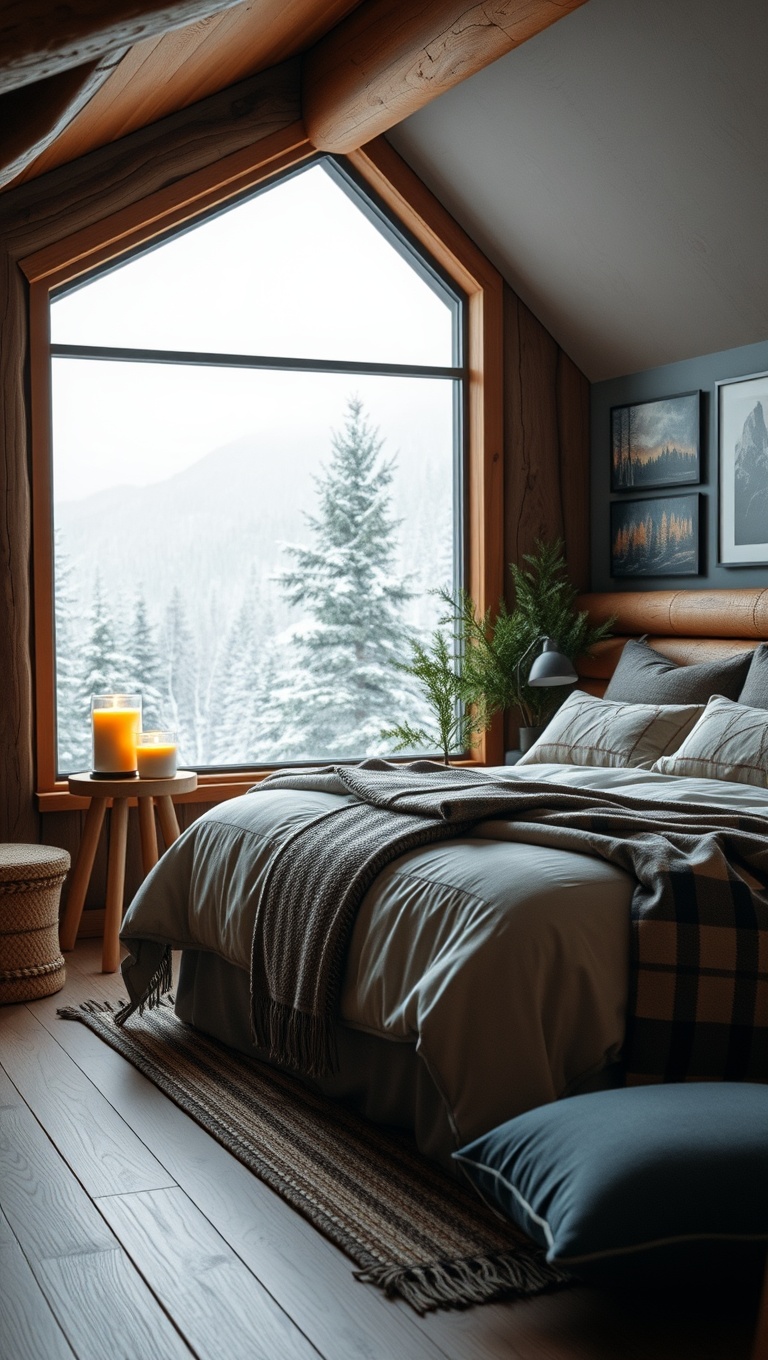 20 Cozy and Charming Ideas for Mountain Lodge Bedrooms - 18. Scented Candles: Set the Mood with Fragrance