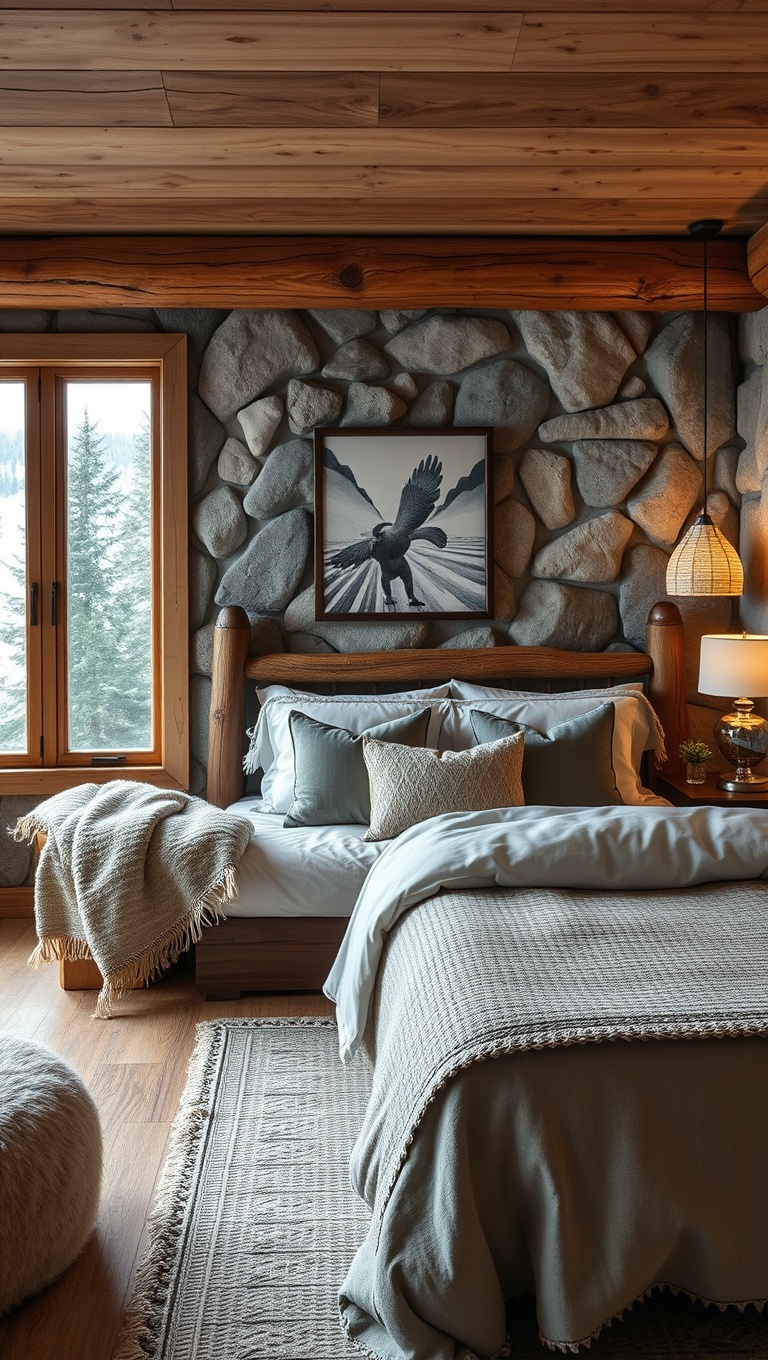 20 Cozy and Charming Ideas for Mountain Lodge Bedrooms - 4. Layered Textures: Combine Soft Fabrics for Comfort