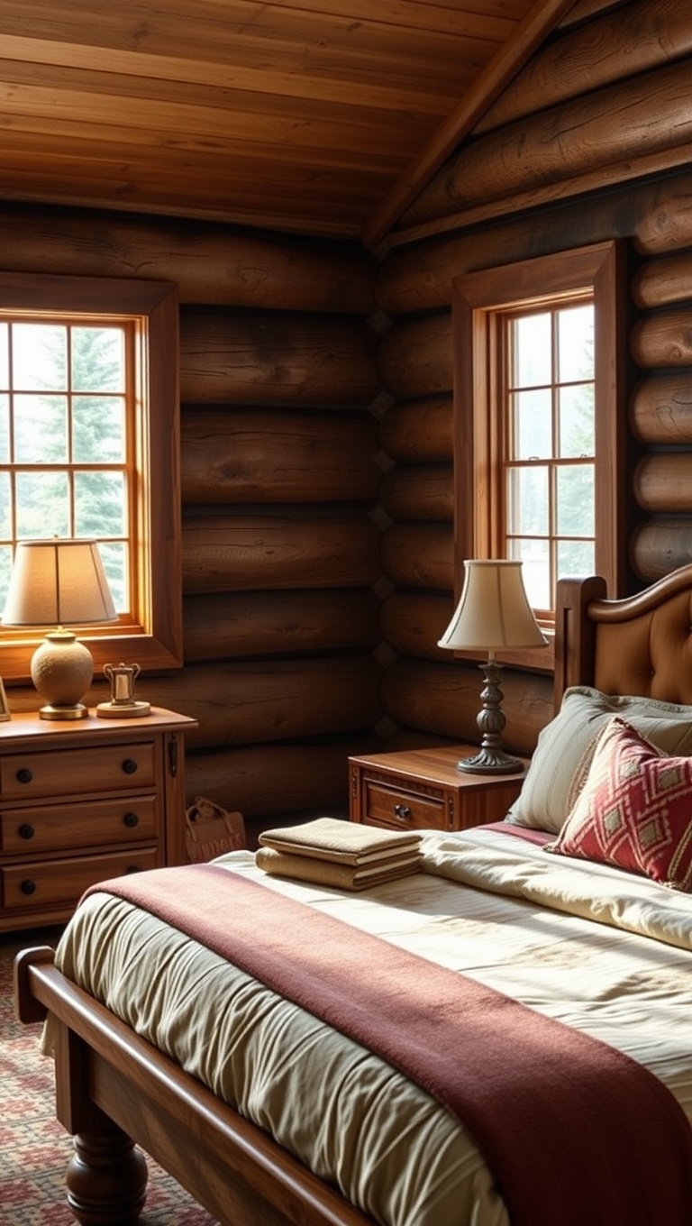20 Cozy and Charming Ideas for Mountain Lodge Bedrooms - 5. Cabin Chic Furniture: Find Pieces that Tell a Story