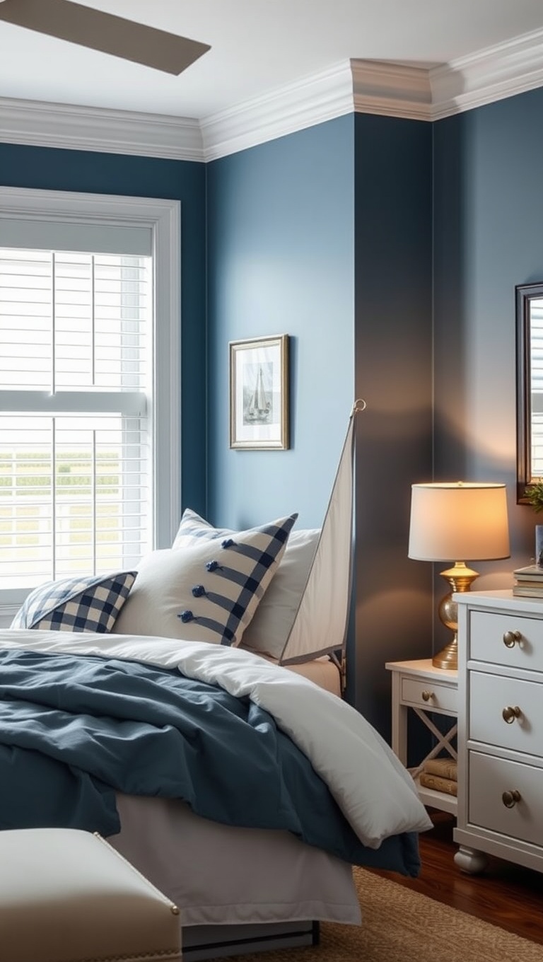 20 Nautical Bedroom Ideas to Make Waves in Your Decor - 6. Sailboat Accents: Miniature Boat Models