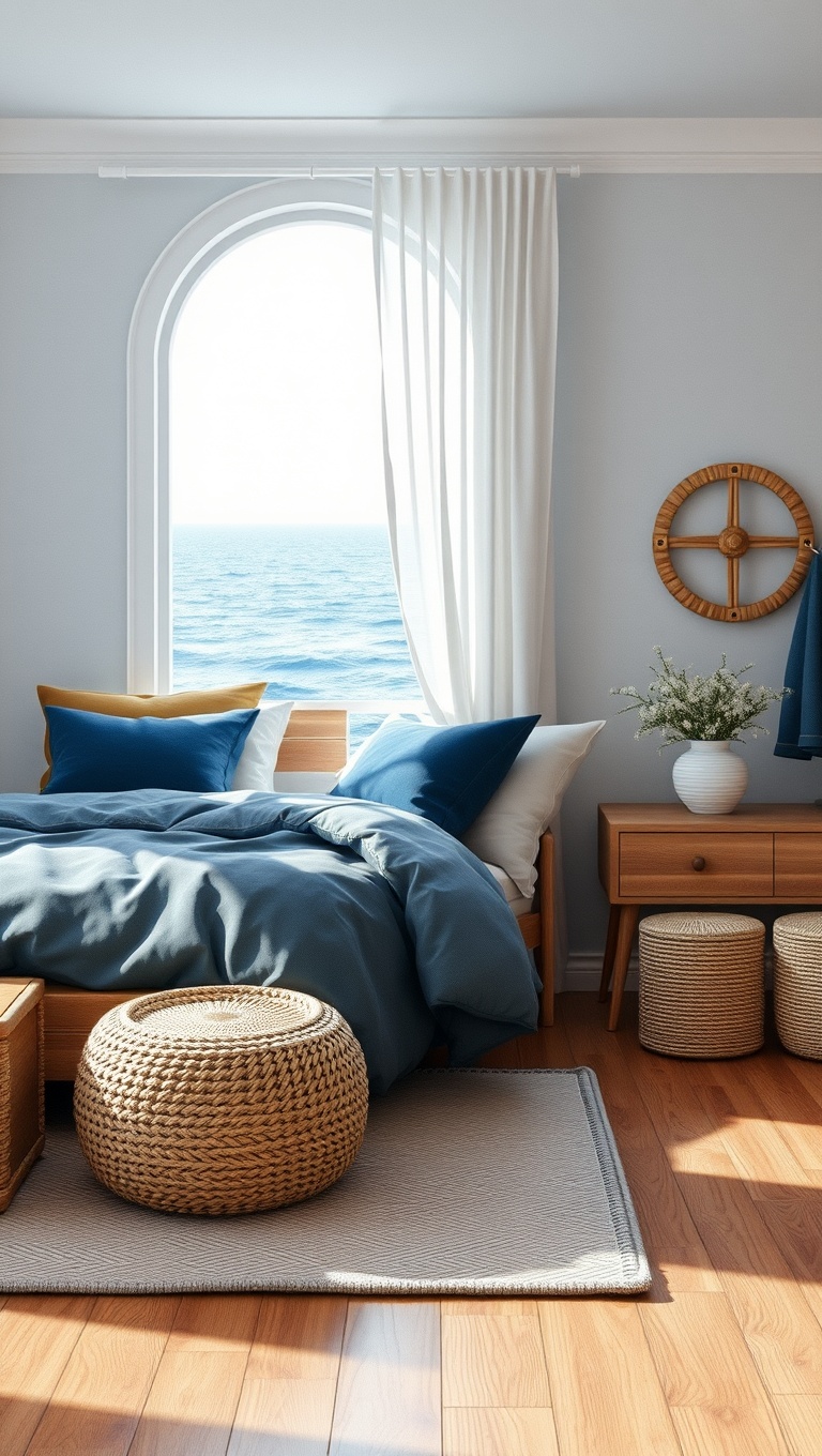 20 Nautical Bedroom Ideas to Make Waves in Your Decor - 20. Ocean Sounds: Add a White Noise Machine for Relaxation