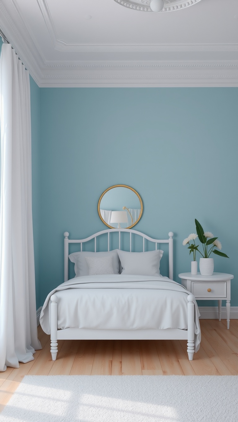 20 Dreamy Ideas for Pastel Color Bedrooms - 3. Baby Blue Bliss: Refreshing and Inviting Vibes