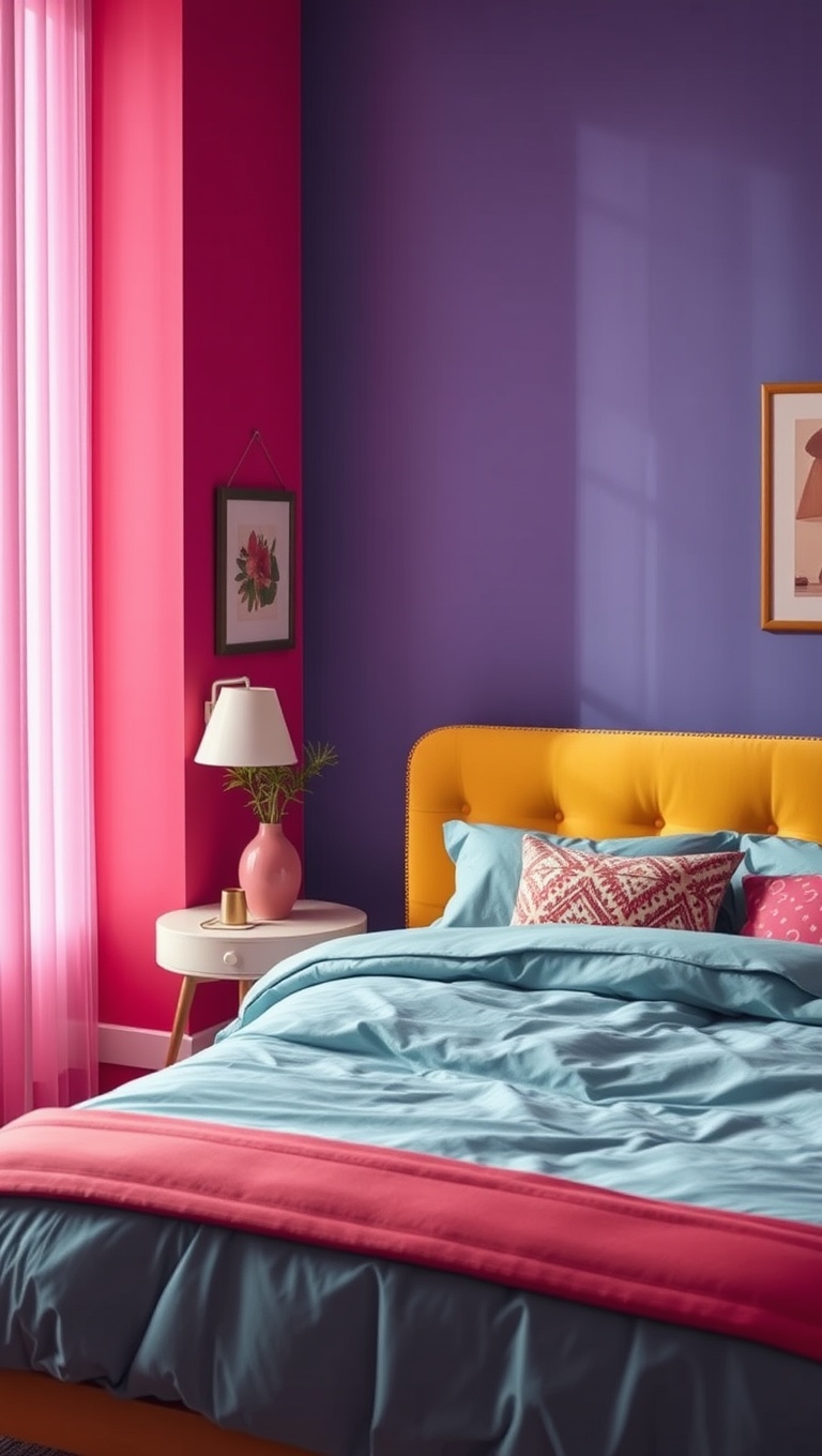 20 Fun Ideas to Create a Retro Style Bedroom - 1. Groovy Color Palettes: Embrace Bold Hues