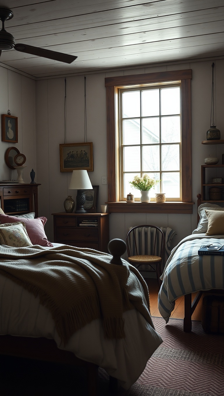 20 Charming Ideas to Create Your Rustic Farmhouse Bedroom - 20. Personalize with Family Heirlooms