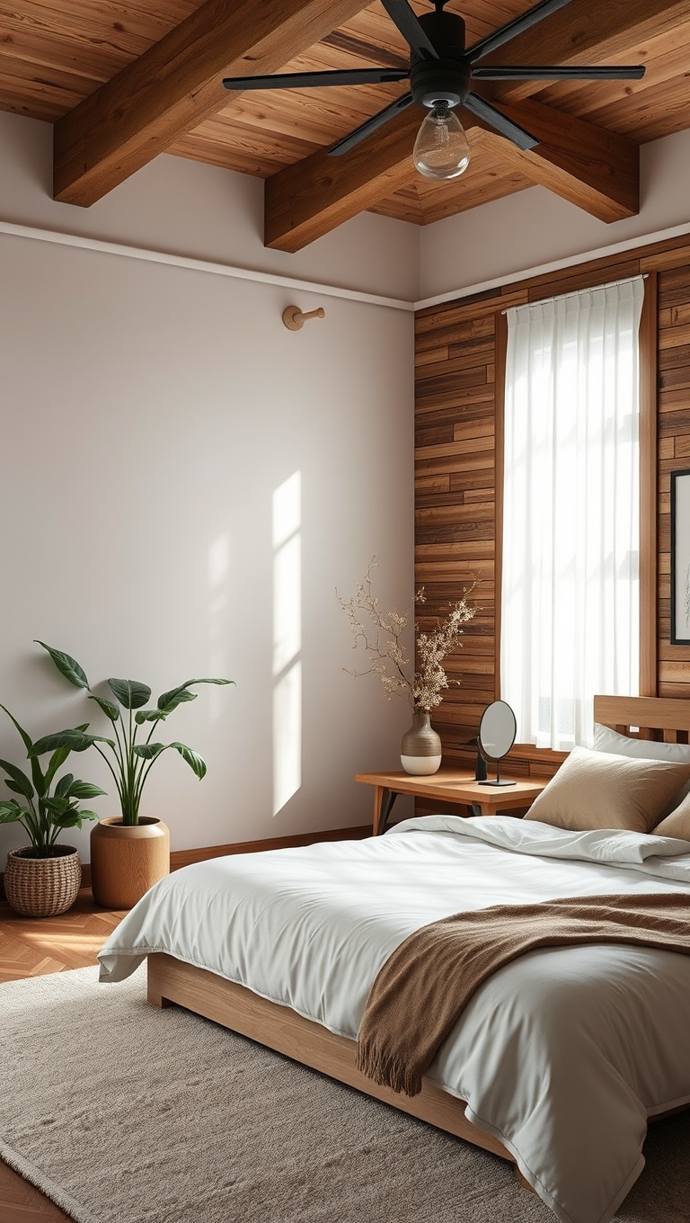 20 Timeless Ideas for a Classic Bedroom Makeover - 18. Incorporate Natural Elements like Wood and Plants