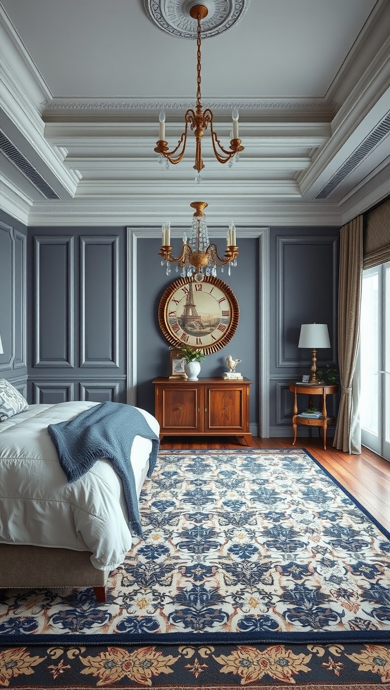 20 Timeless Ideas for a Classic Bedroom Makeover - 15. Choose an Area Rug with Timeless Patterns