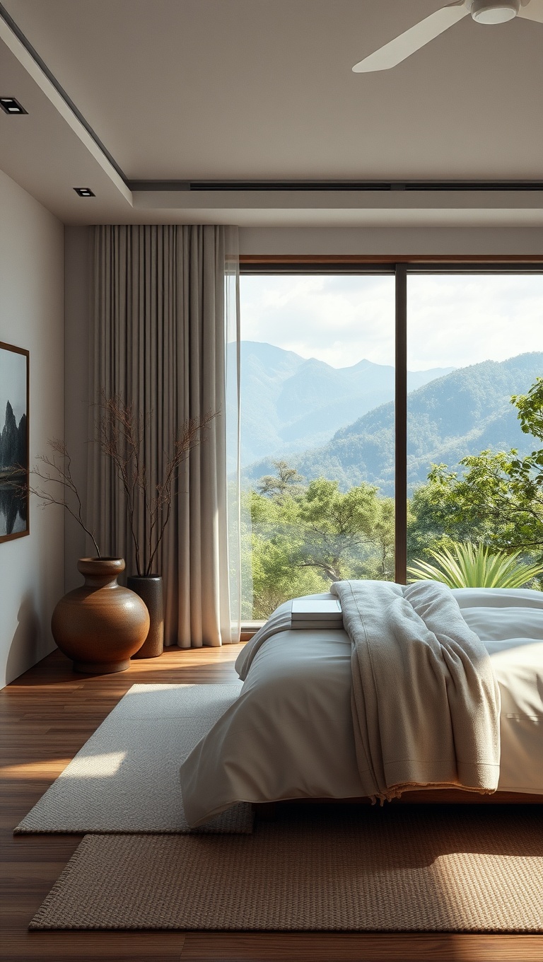 20 Soothing Ideas for Your Perfect Zen Bedroom - 15. Frame Nature Views