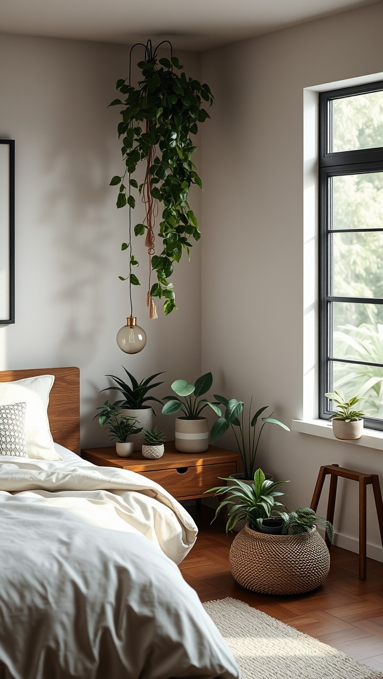 20 Soothing Ideas for Your Perfect Zen Bedroom - 7. Bring in Indoor Plants
