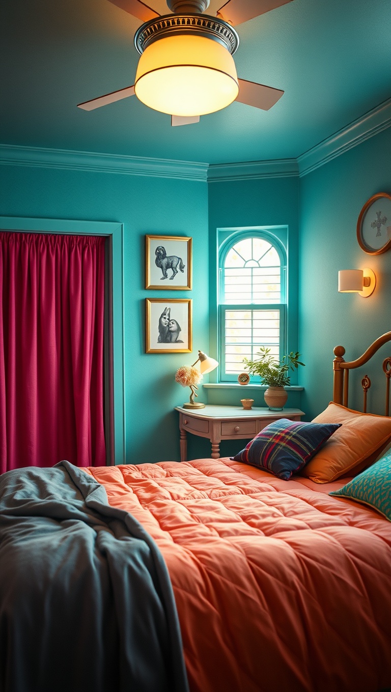 20 Charming Ideas for Vintage Style Bedrooms - 4. Retro Color Palettes: Pastels and Bold Hues